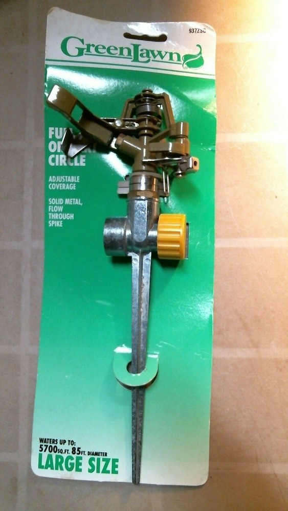 GreenLawn 937ZSG Full/Part Circle Lawn Sprinkler, FREE SHIPPING-image